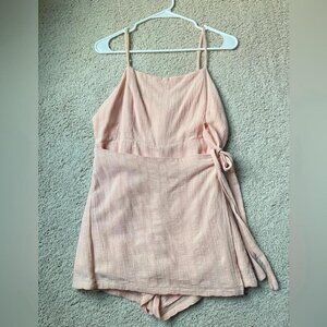 Altar'd State Women's Pink and Tan Playsuit-romper